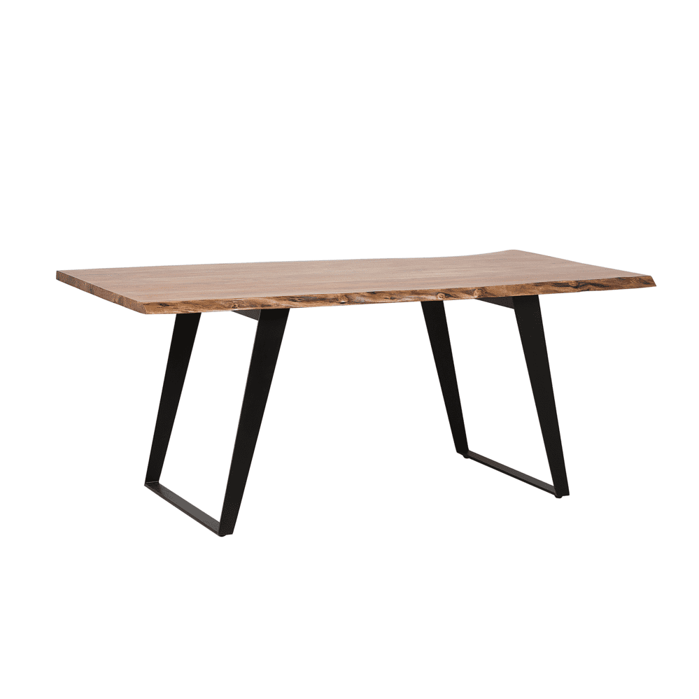 Beliani Drevený hnedý jedálenský stôl 180 x 90 cm JAIPUR